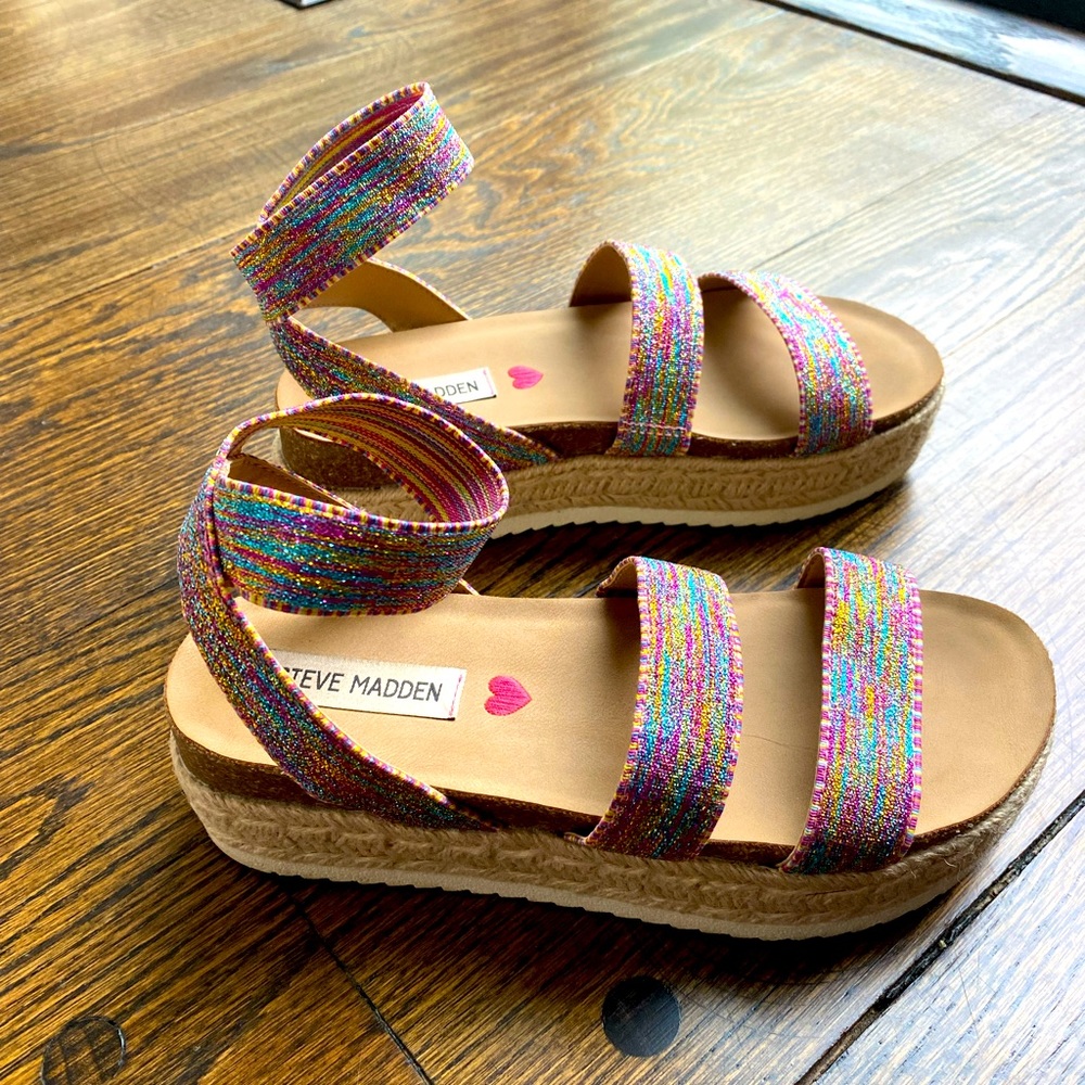 Steve Madden Kids' Multicolor Glitter Sandals
